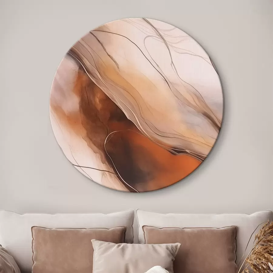 murales de pared Pintura abstracta en tonos cálidos r43017