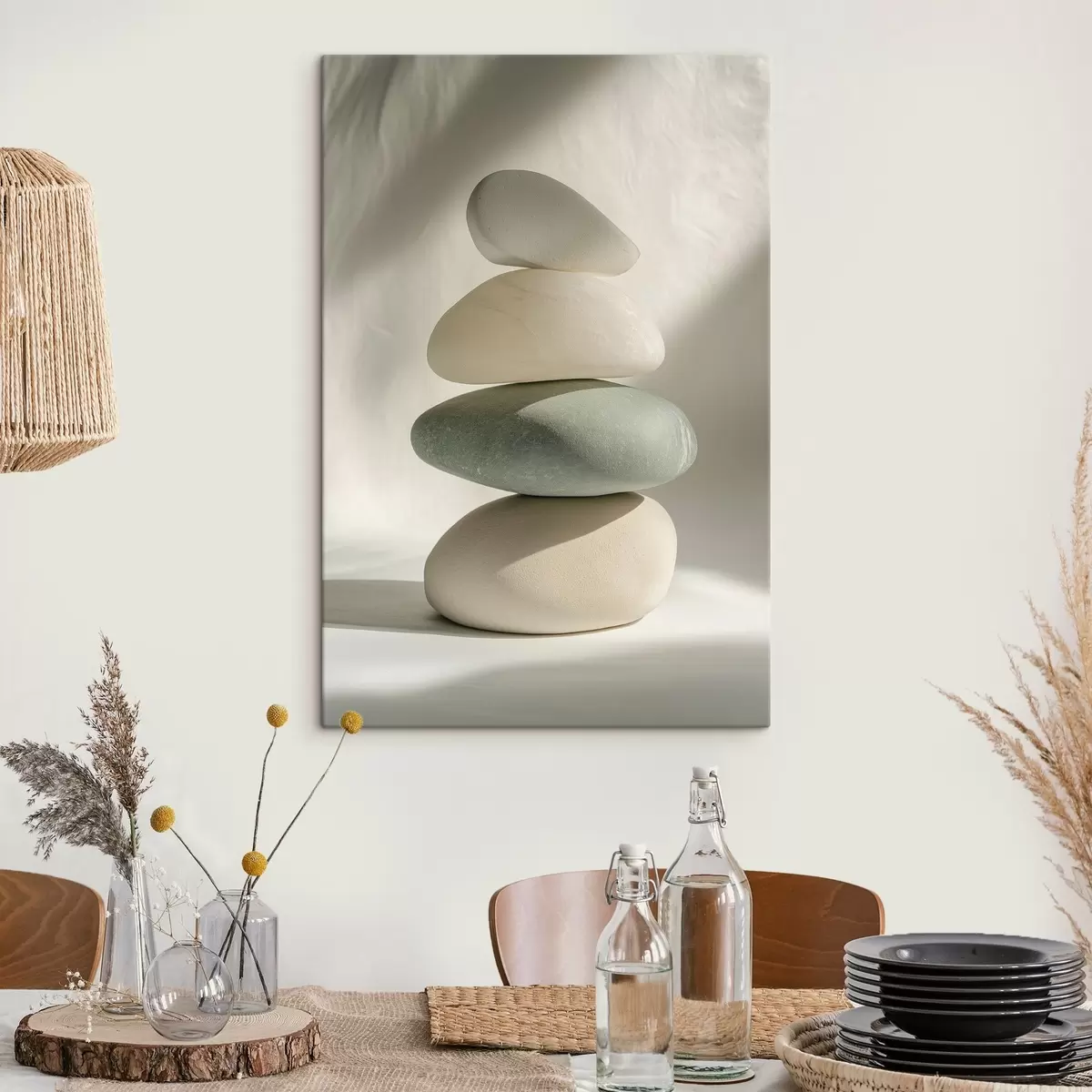 murales de pared Piedras estéticas, realismo, decoración del hogar, iluminación natural  s43048