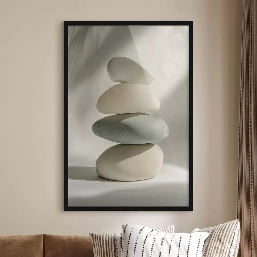 murales de pared Piedras estéticas, realismo, decoración del hogar, iluminación natural f43048