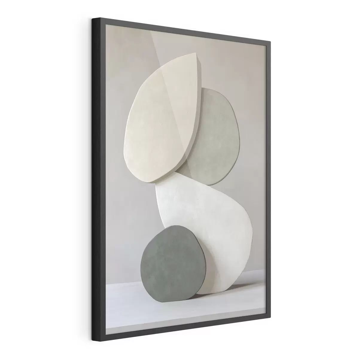 Poster Composición con piedras, realismo, colores pastel, iluminación natural f43050