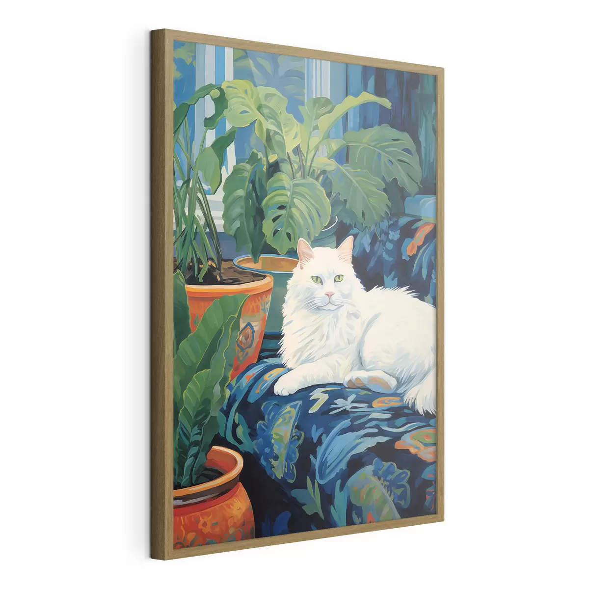 Poster Gato en el reino verde f43131
