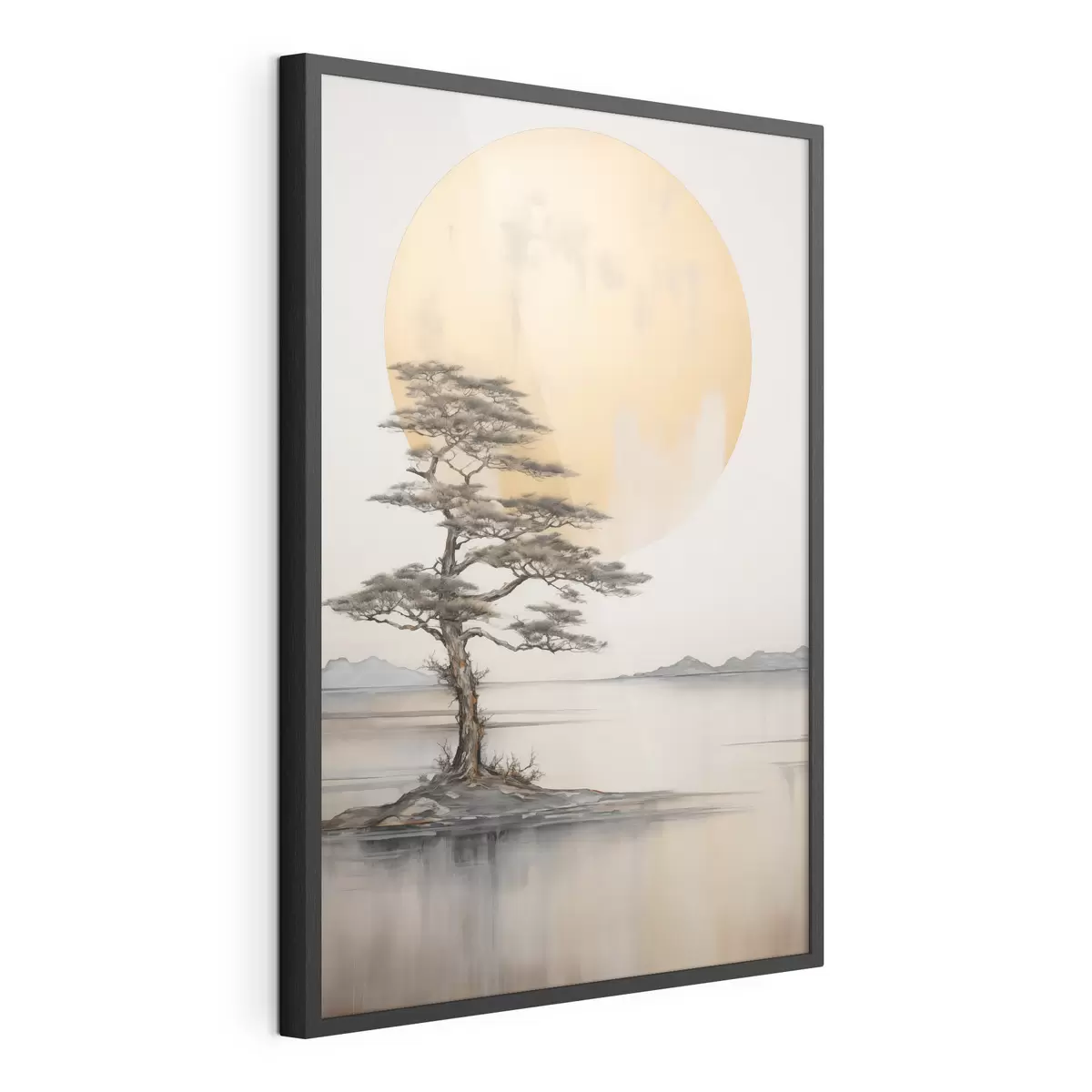 Poster Pino solitario bajo la luna f43142