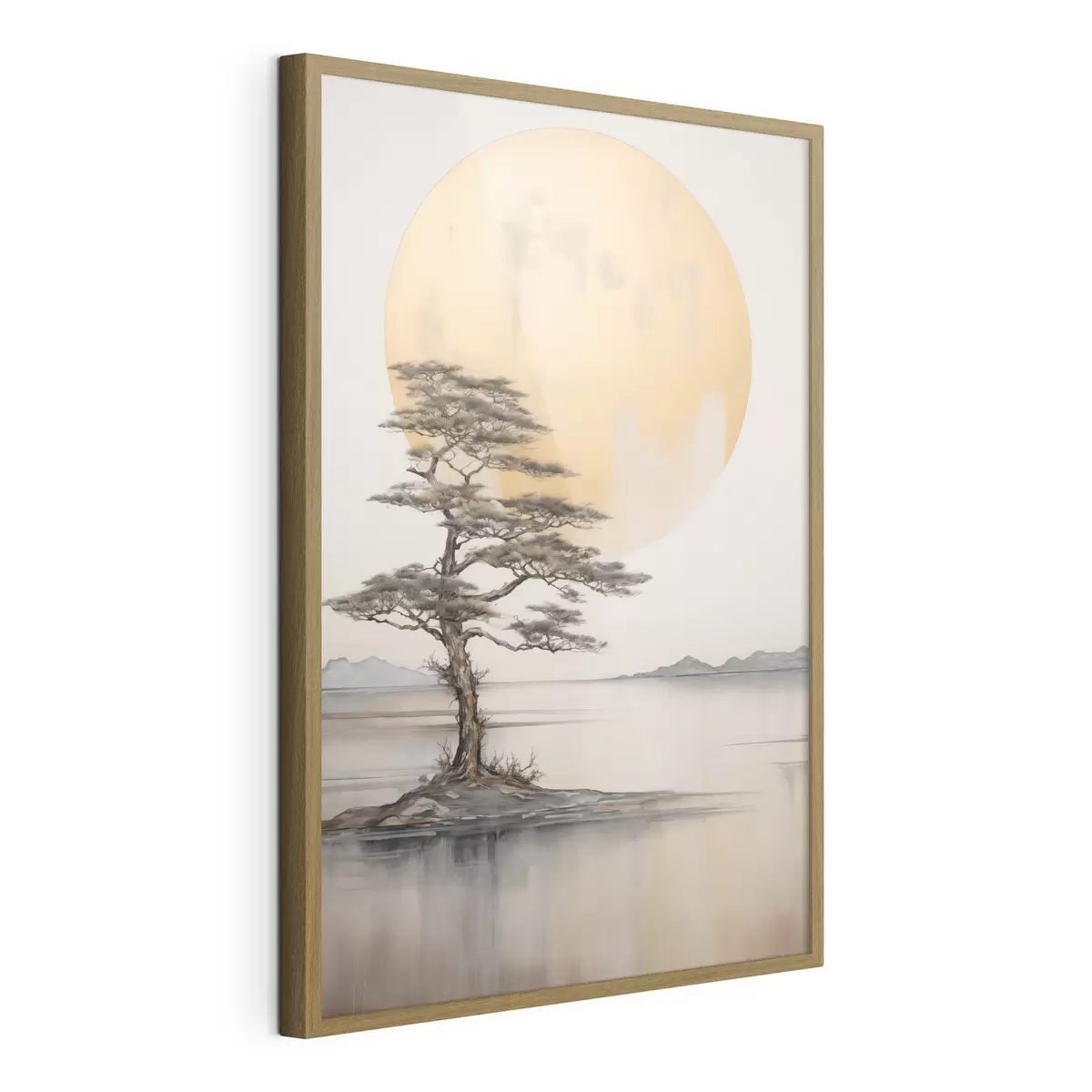 Poster Pino solitario bajo la luna f43142