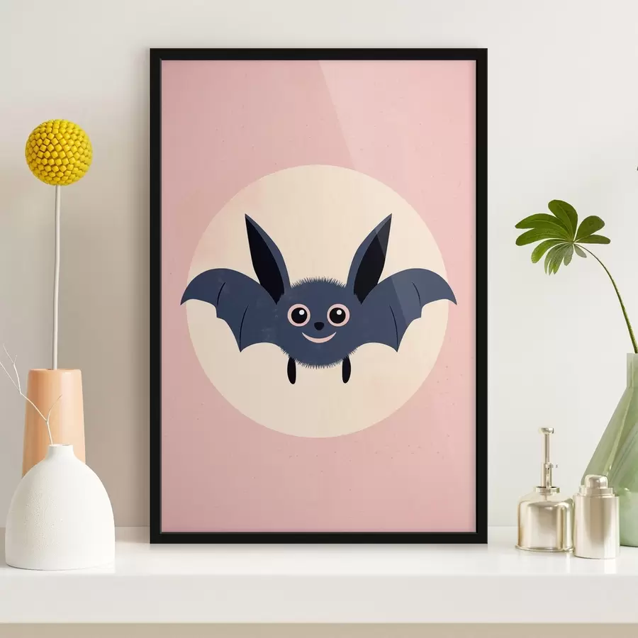 murales de pared Murciélago iluminado por la luna f43151