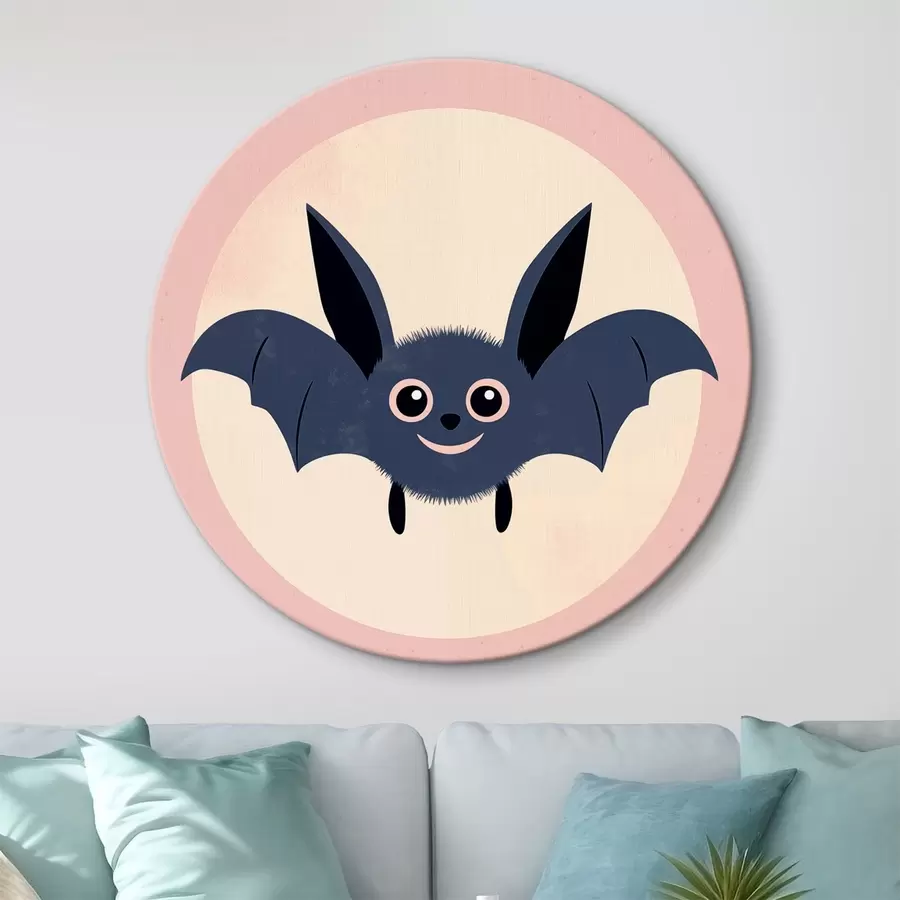 murales de pared Murciélago iluminado por la luna r43151