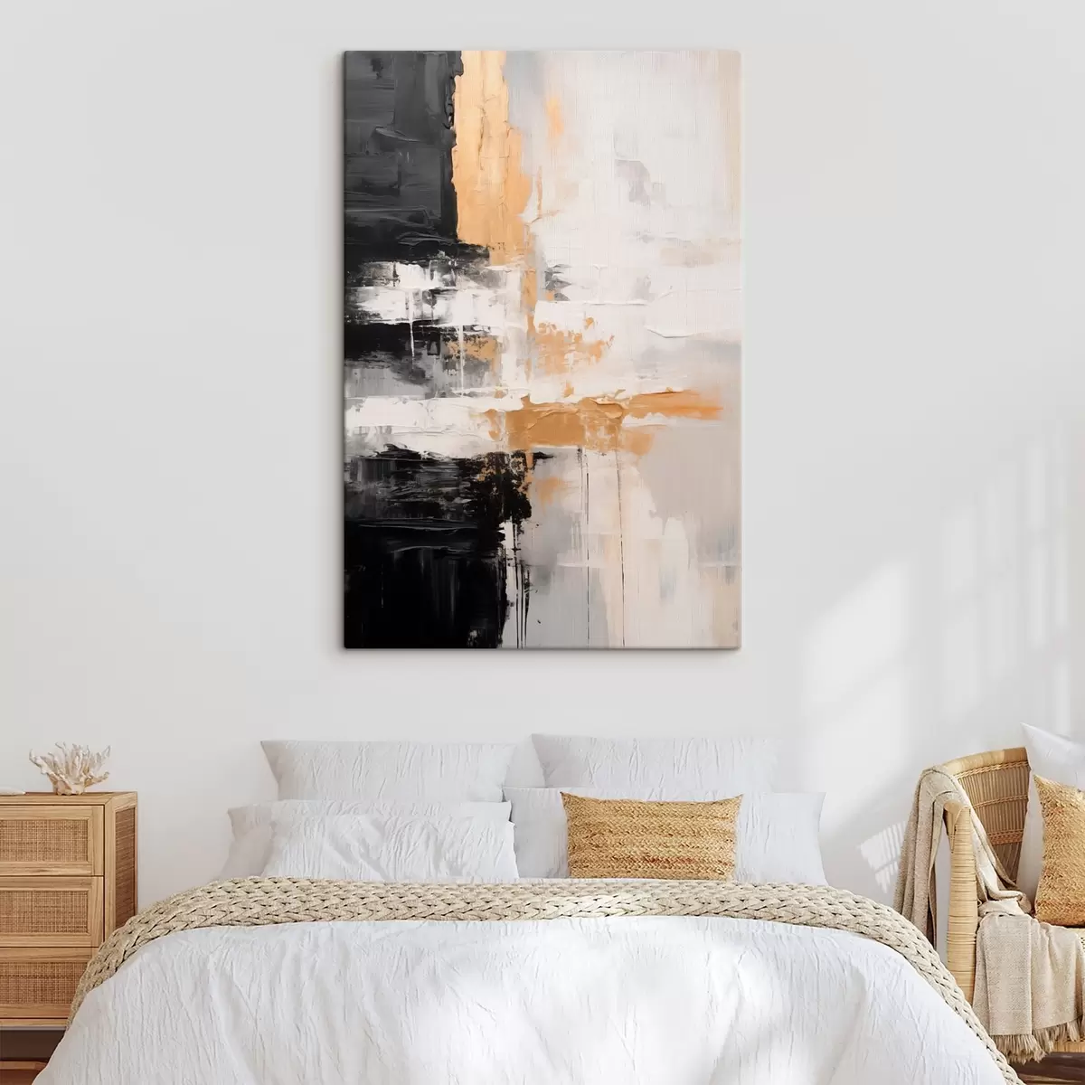 murales de pared Composición abstracta en blanco y negro s43138