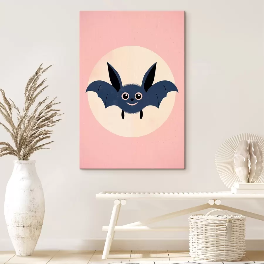 murales de pared Murciélago iluminado por la luna s43151