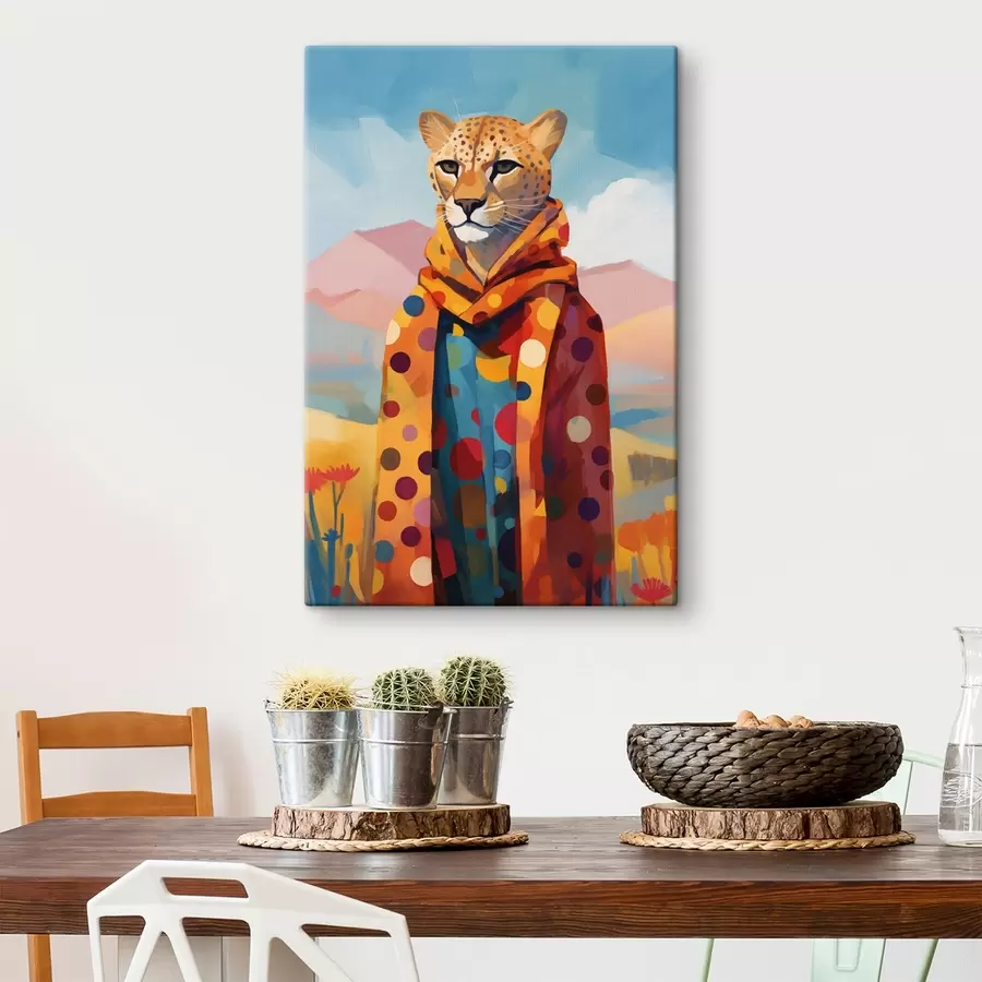 murales de pared Guepardo con estilo s43152