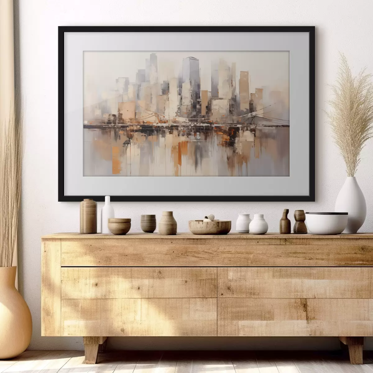 Poster Ciudad al otro lado del agua f43168