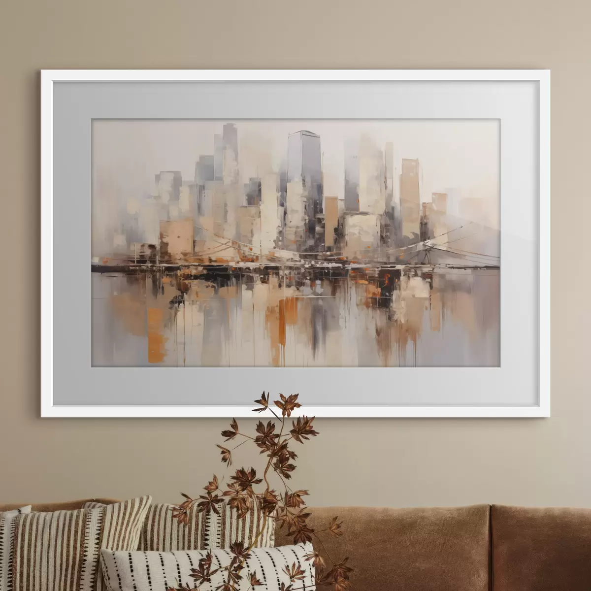 Poster Ciudad al otro lado del agua f43168