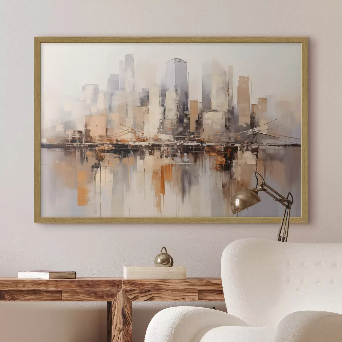 Poster Ciudad al otro lado del agua f43168