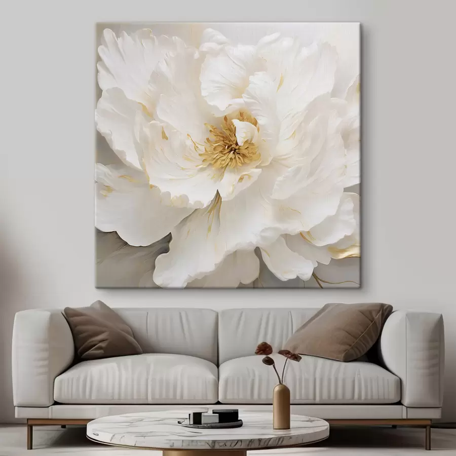 murales de pared Gran flor blanca s43126