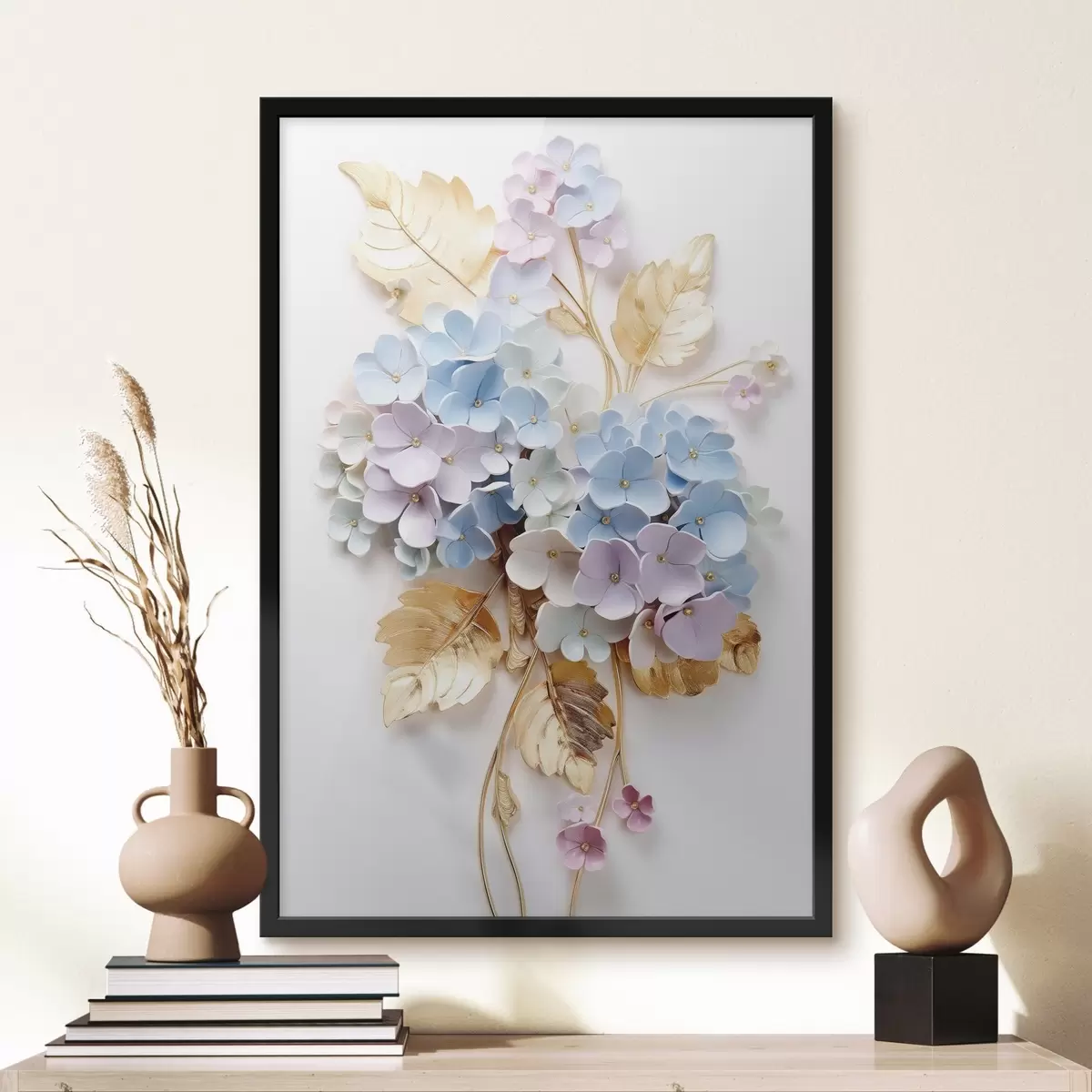Poster Ramas tiernas de hortensia f43122