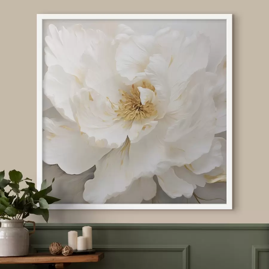 murales de pared Gran flor blanca f43126