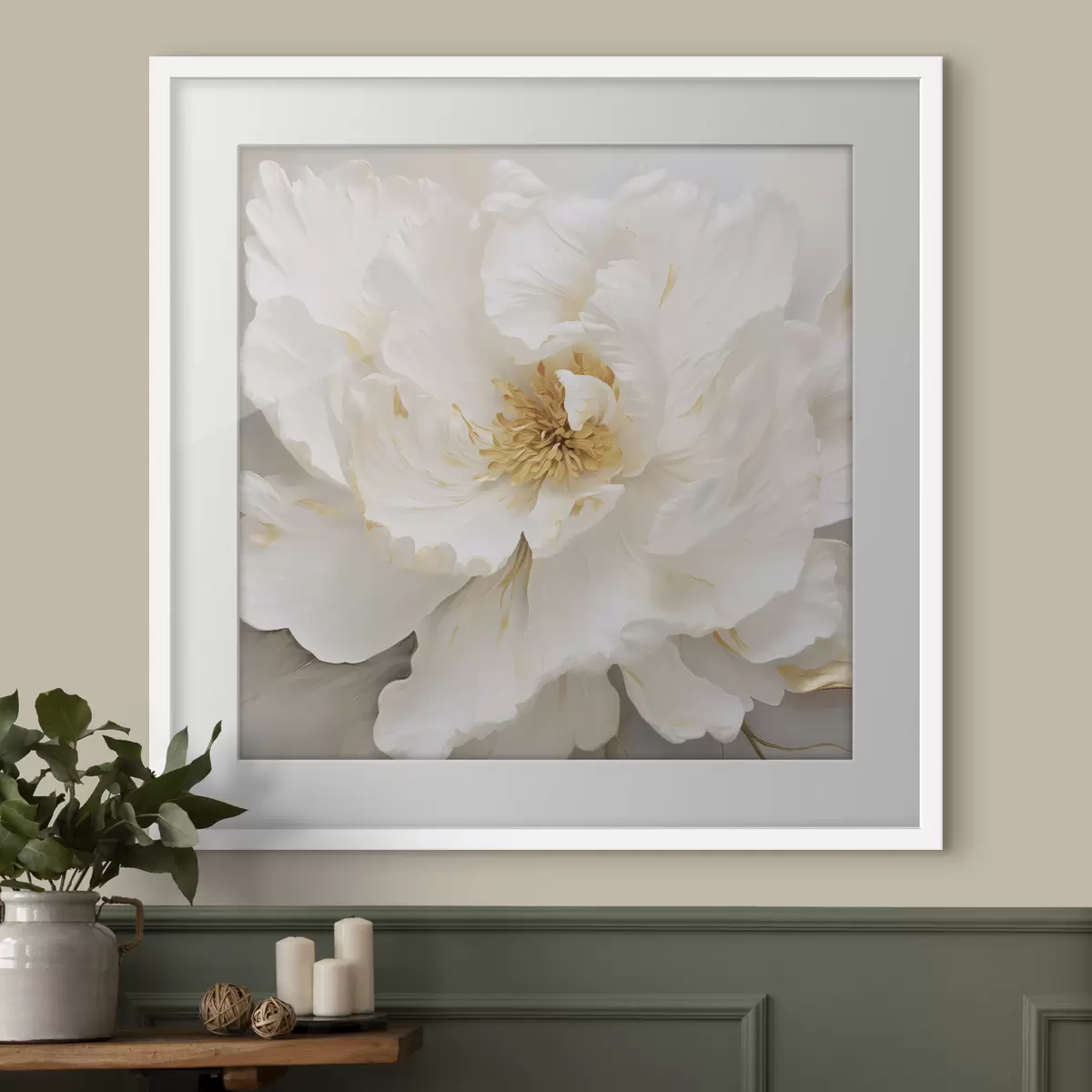 Poster Gran flor blanca f43126