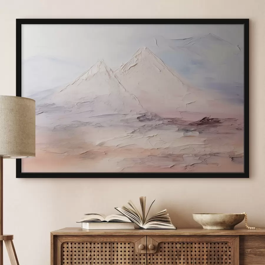 murales de pared Pintura minimalista de imitación de montañas f43200