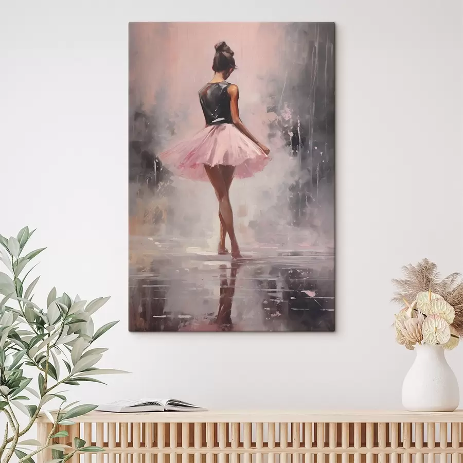 murales de pared Una chica con falda rosa s43204