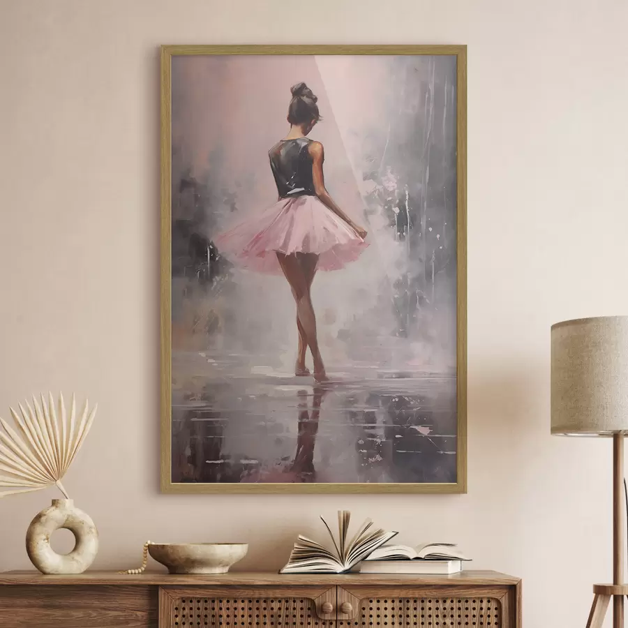 murales de pared Una chica con falda rosa f43204