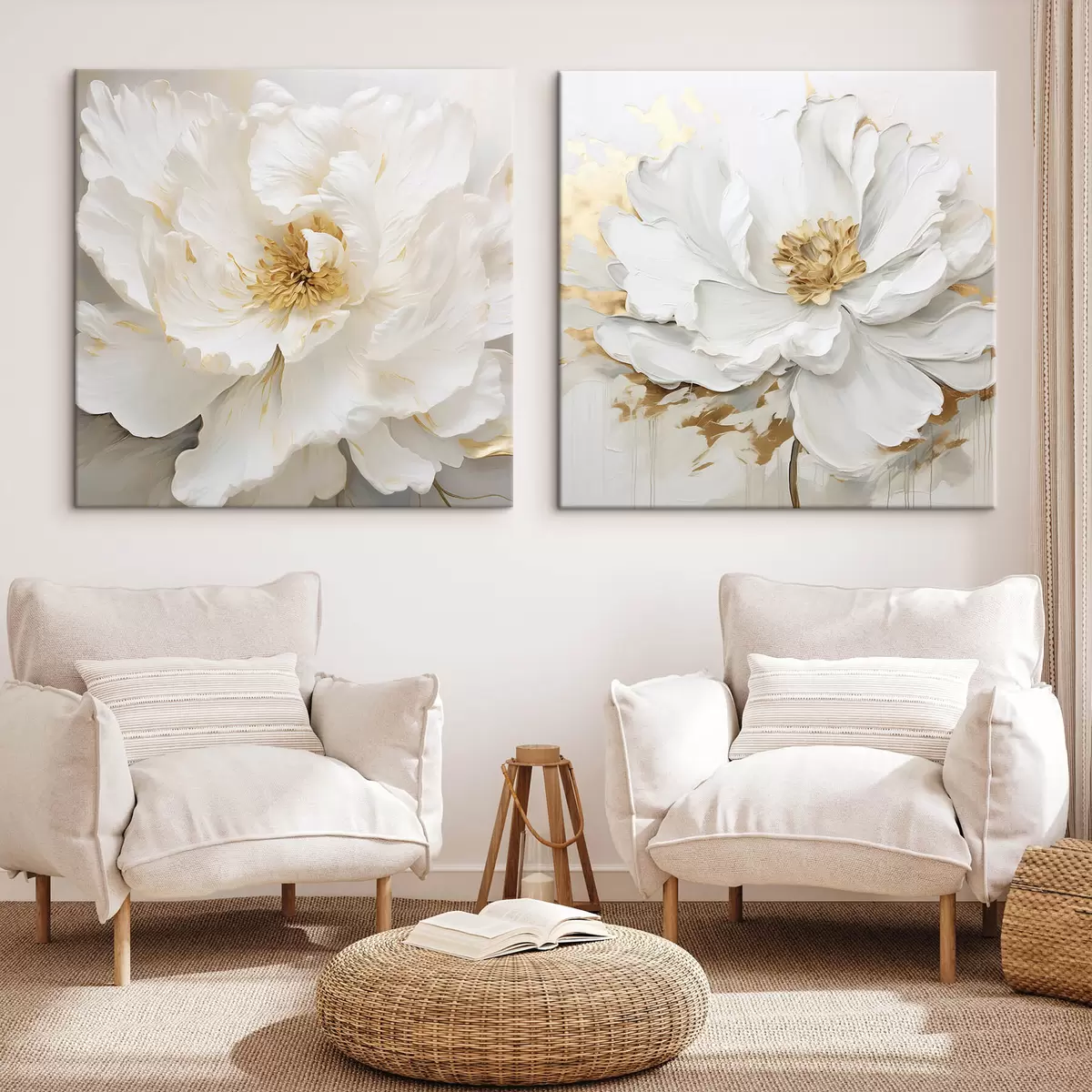 murales de pared Preciosas flores grandes y claras m00424