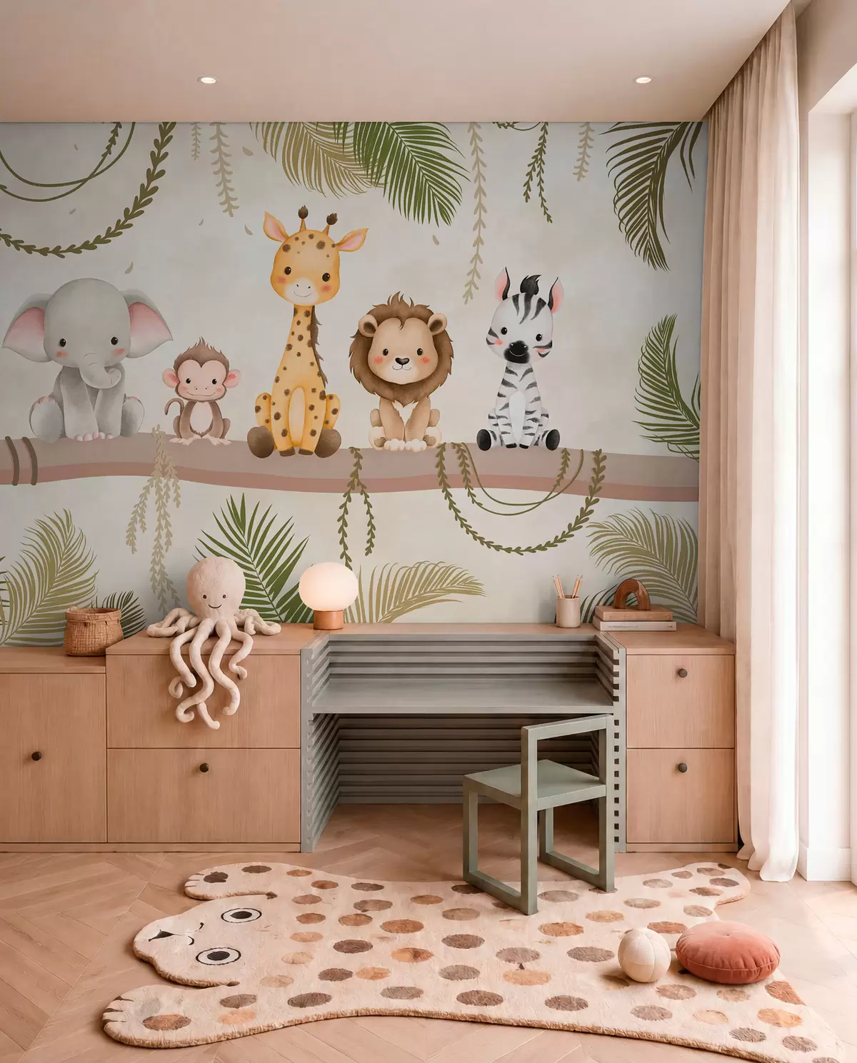 murales de pared Amiguitos de la selva w03166