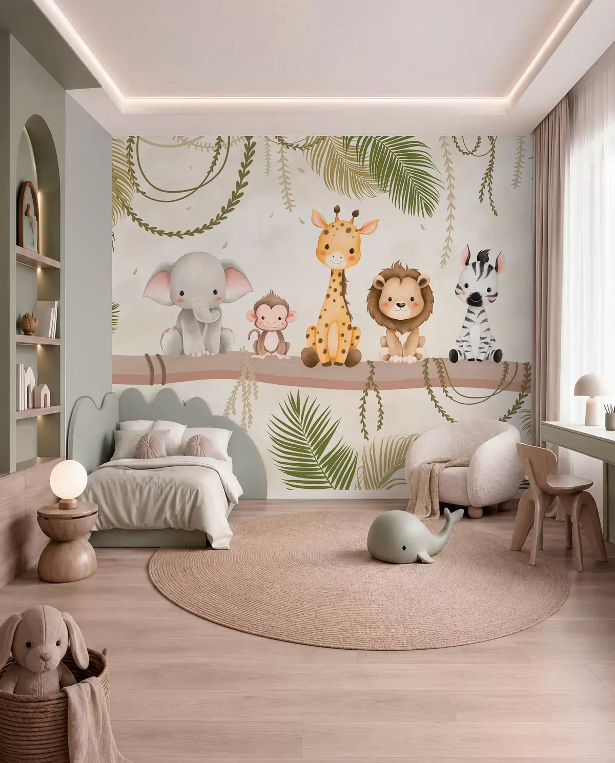 murales de pared Amiguitos de la selva w03166