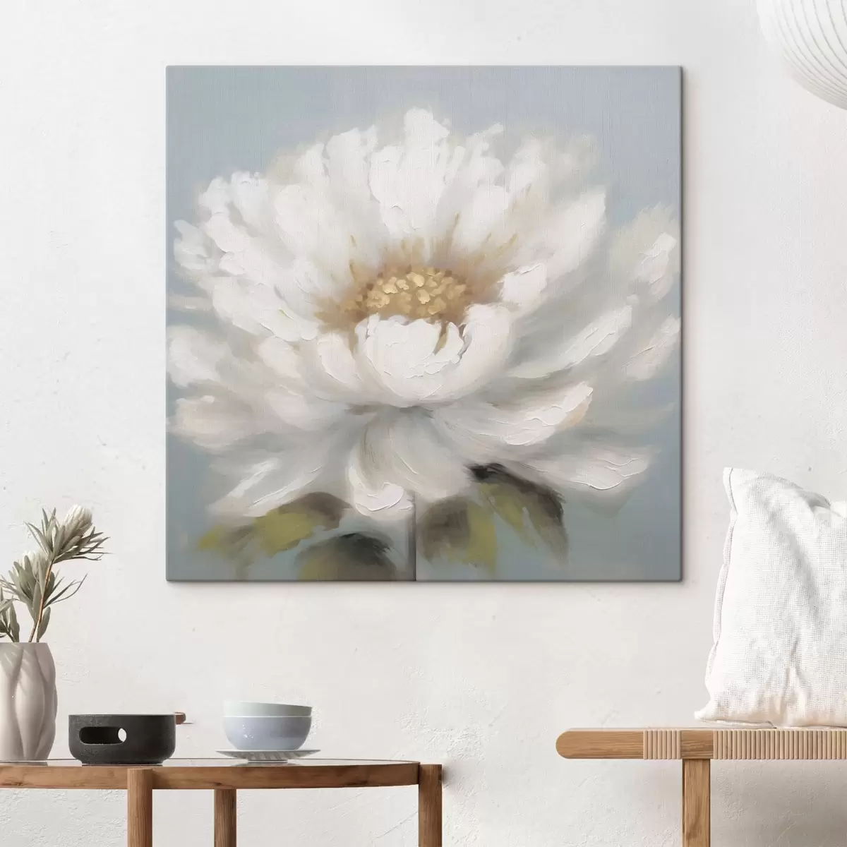 murales de pared flor blanca s43070