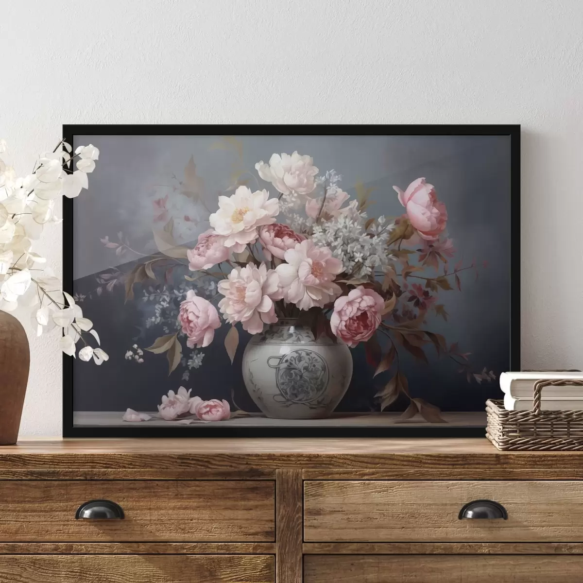 Poster Jarrón vintage con flores f43038