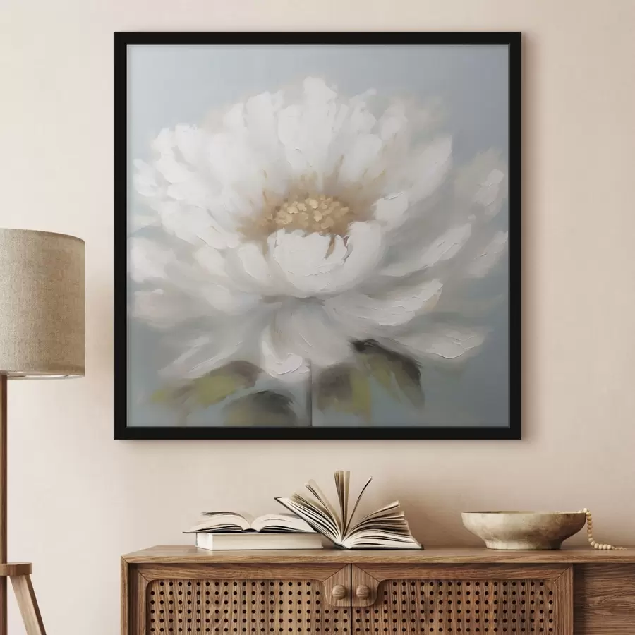 murales de pared flor blanca f43070