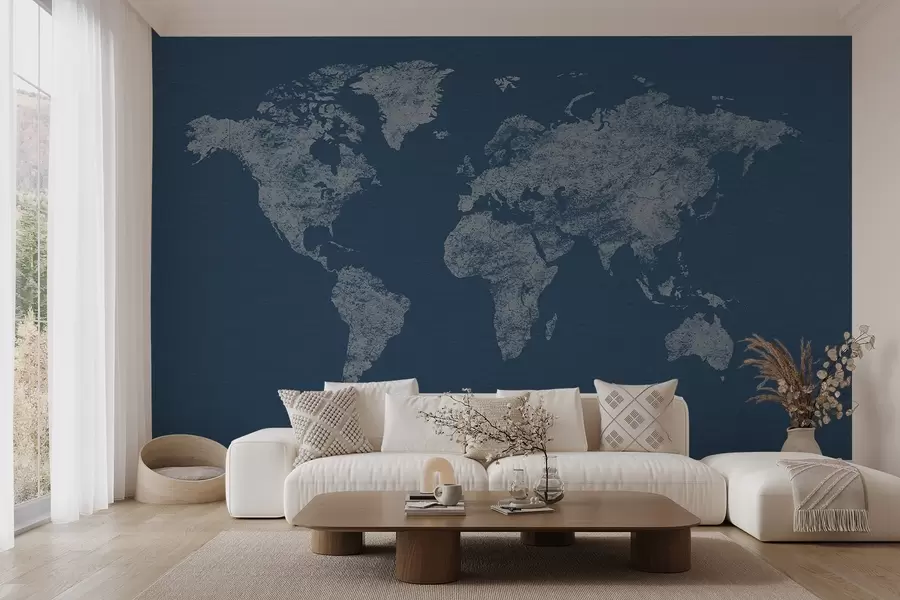 murales de pared Mapa de texturas del mundo w03312v1