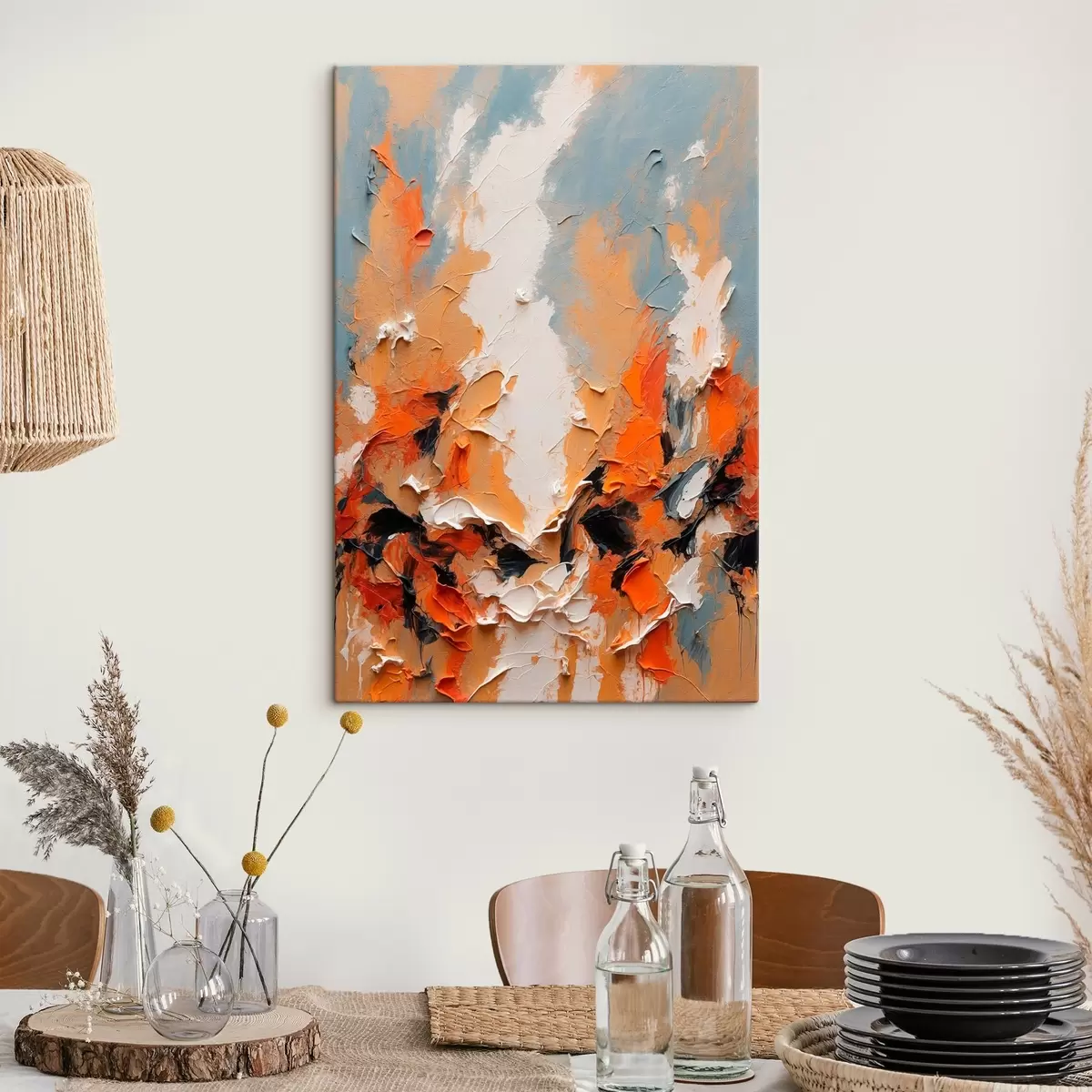 murales de pared Pintura al óleo de estilo abstracto s43088