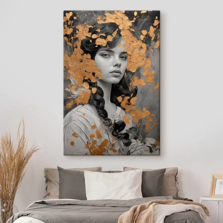 murales de pared Retrato de niña a lápiz s43098