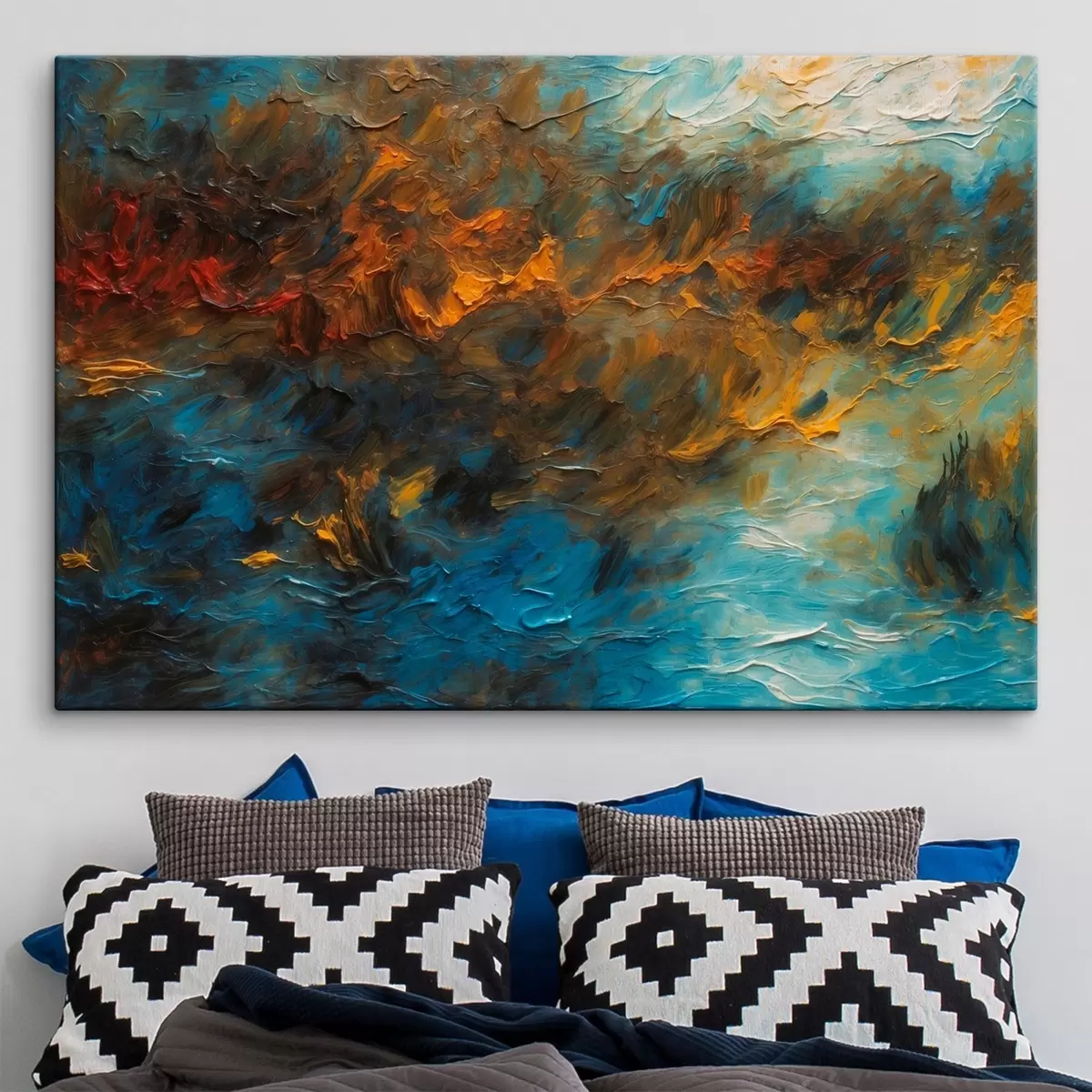 murales de pared Lago difuminado al óleo s43106