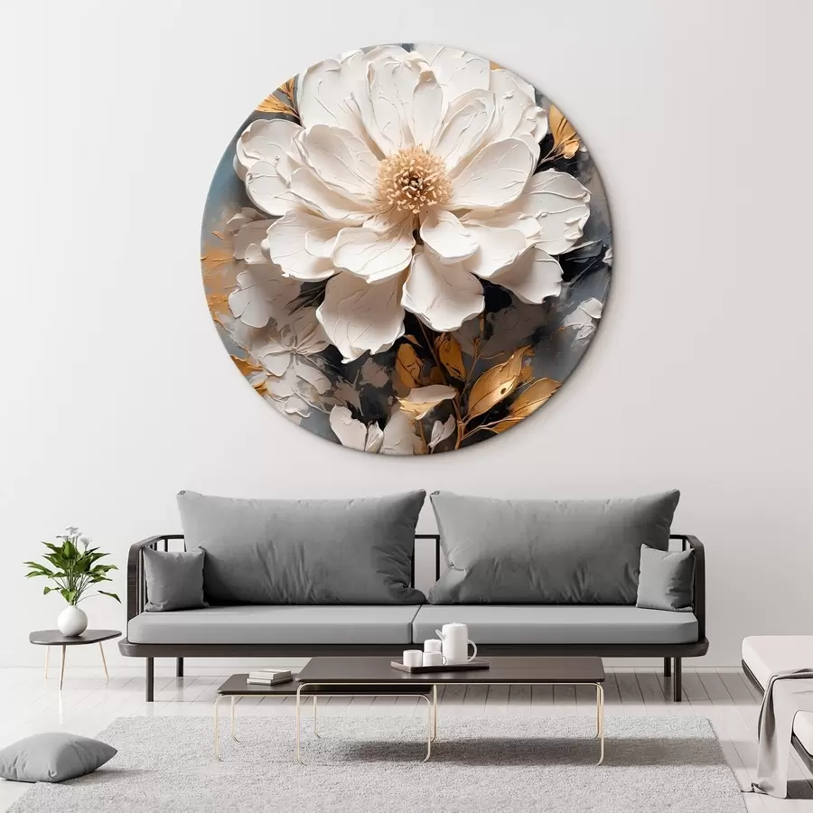 murales de pared flor blanca r43090