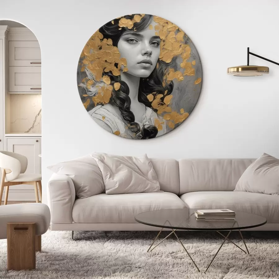 murales de pared Retrato de niña a lápiz r43098