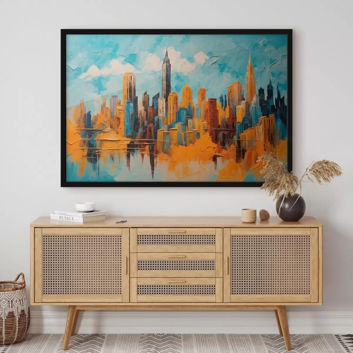 Poster Ciudad al óleo f43108