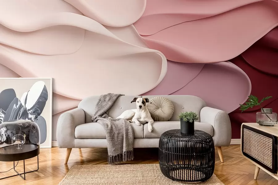 murales de pared Pétalos de flores voluminosos w08881