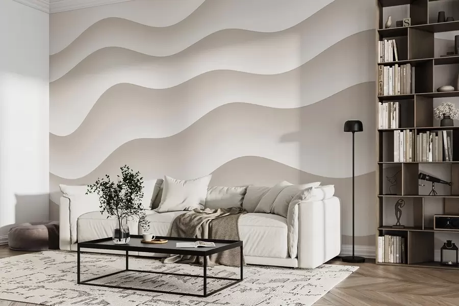 murales de pared Ola de arena clara w08880