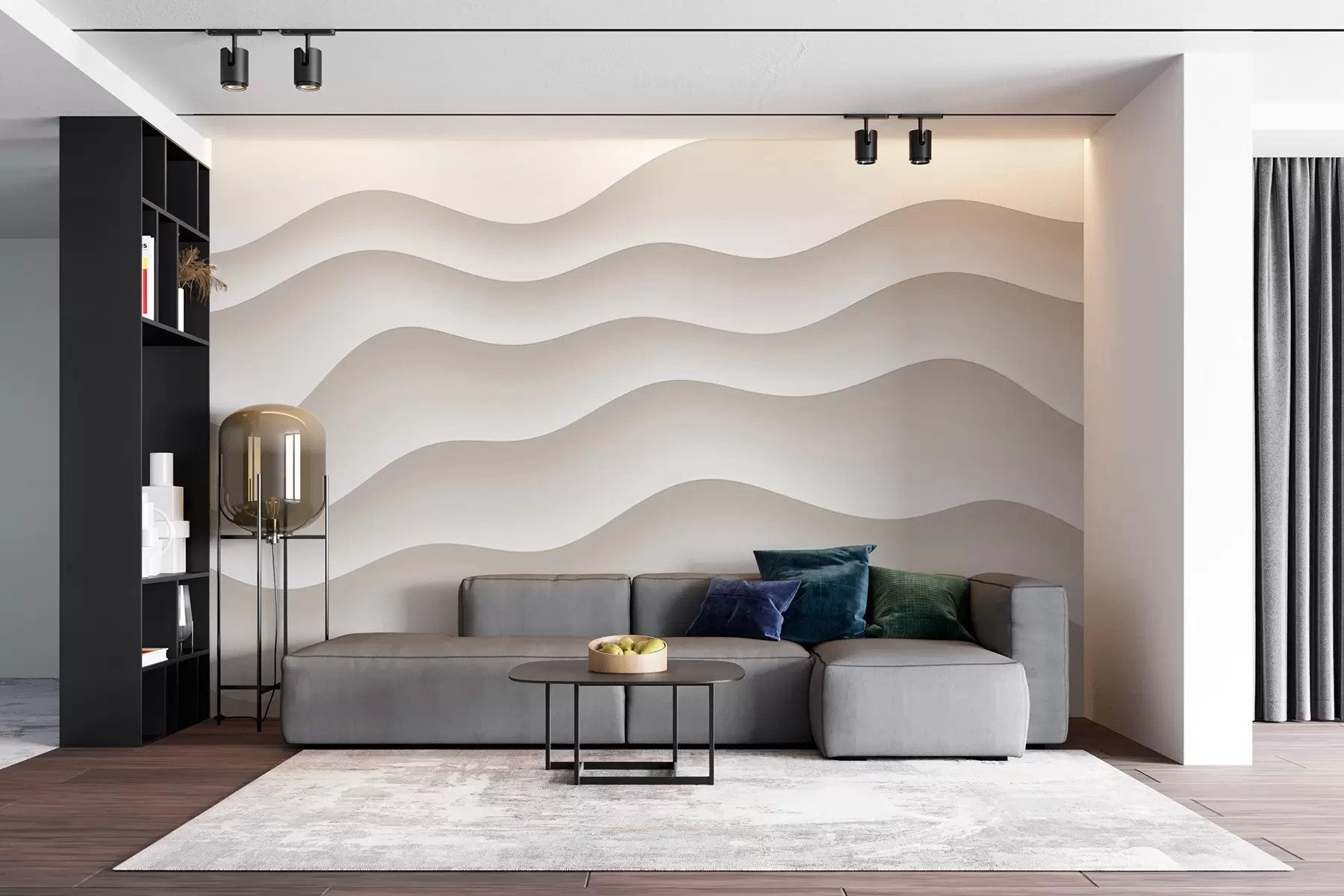 murales de pared Ola de arena clara w08880