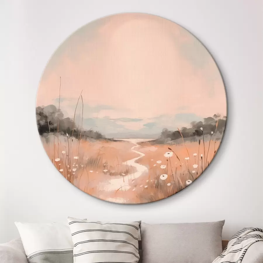 murales de pared Paisaje de campo imitación de pintura r43224