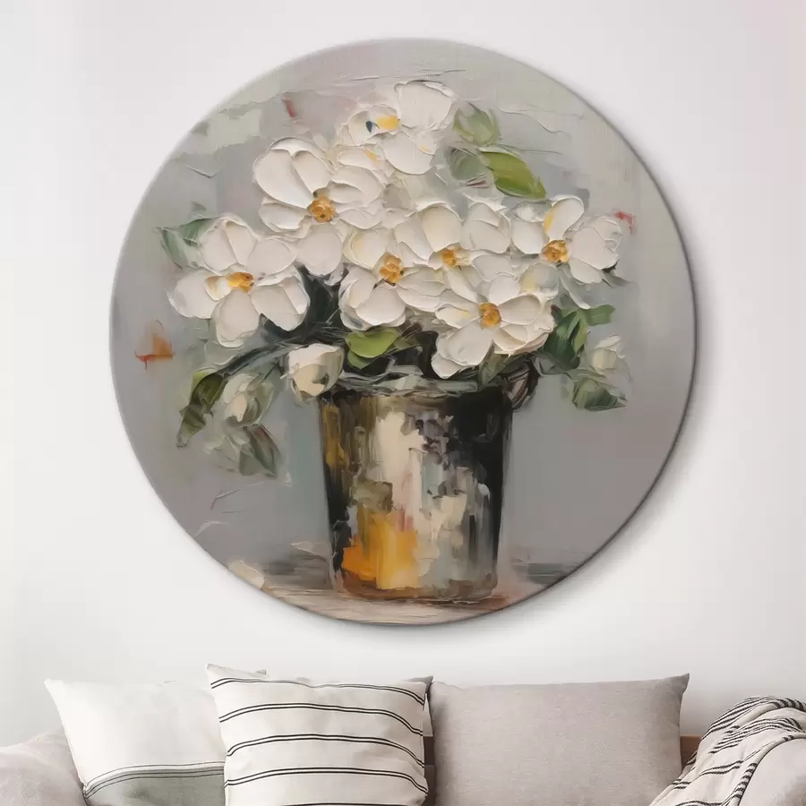 murales de pared Flores en un cubo imitación de pintura r43228