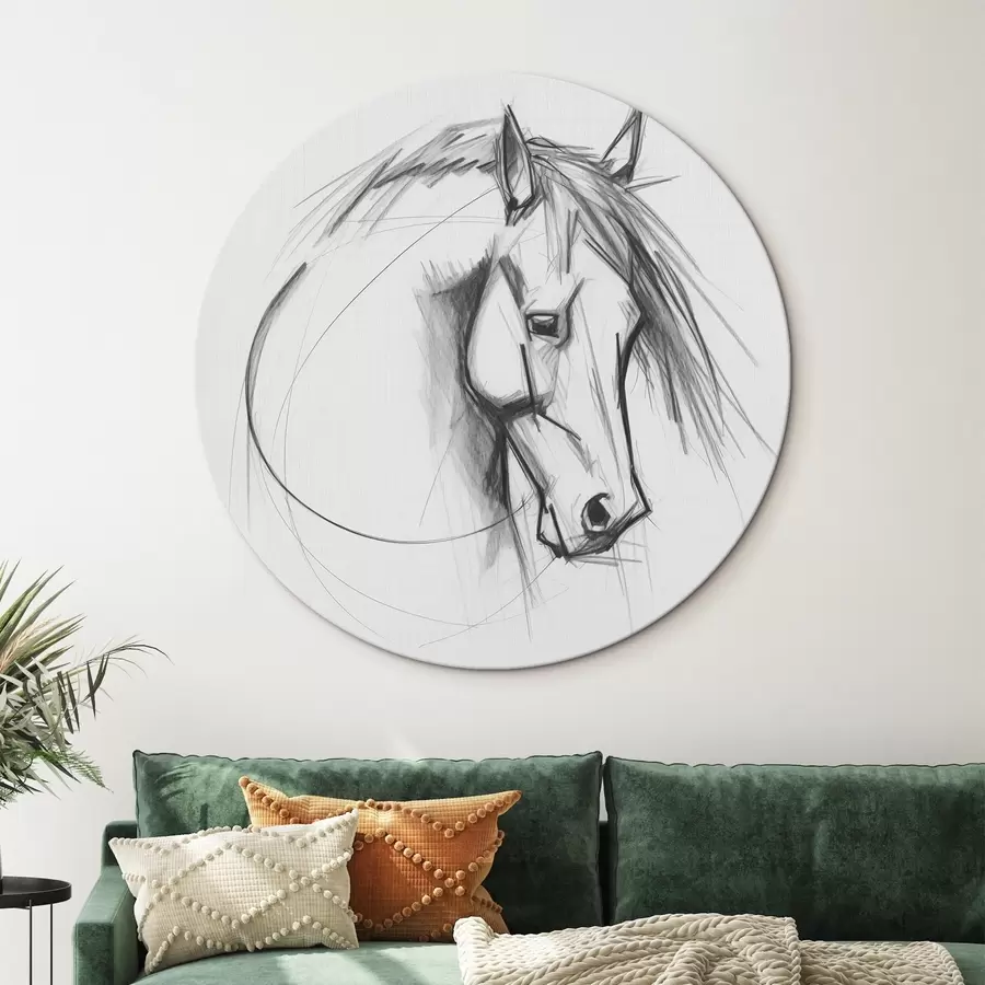murales de pared Boceto de imitación de caballo r43231