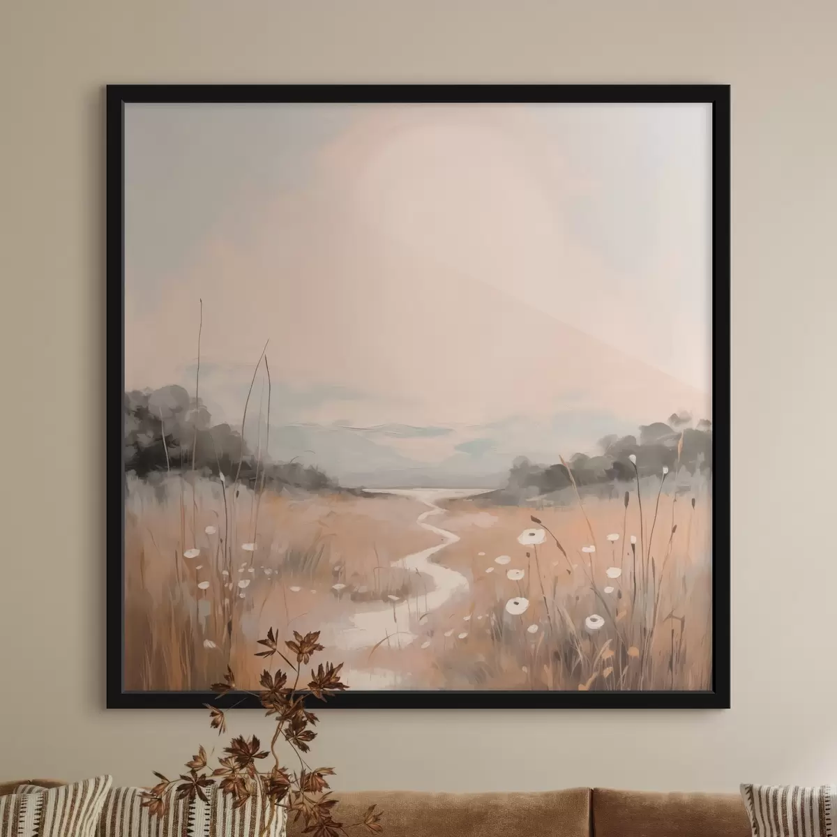 Poster Paisaje de campo imitación de pintura f43224