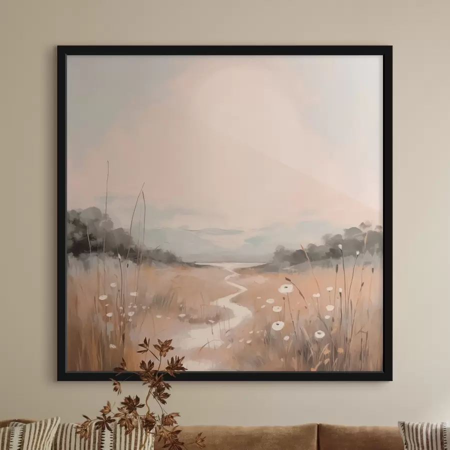 murales de pared Paisaje de campo imitación de pintura f43224