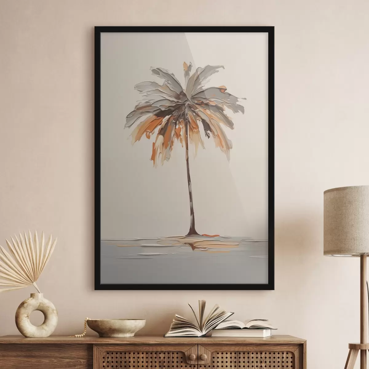 Poster Pintura imitación palmera f43226