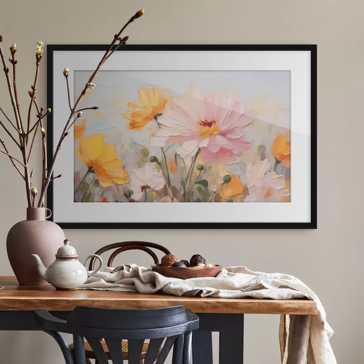 Poster Flores abstractas brillantes f43232