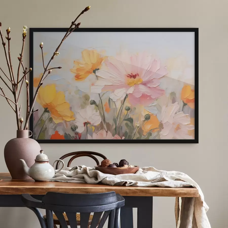 murales de pared Flores abstractas brillantes f43232