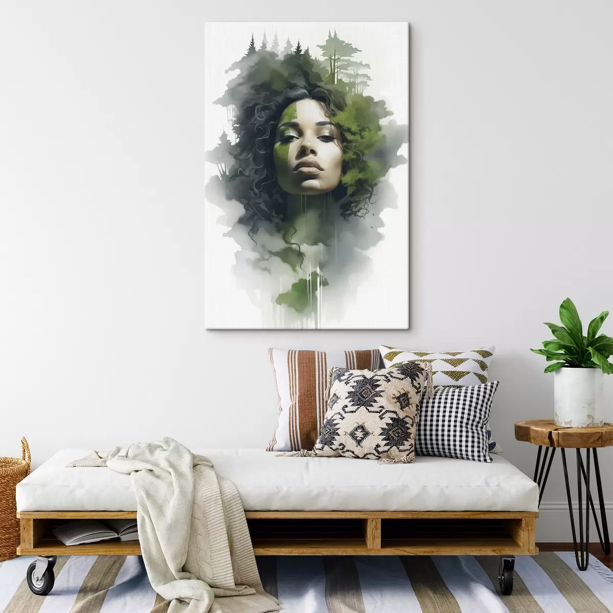 murales de pared Personas, imagen abstracta de un bosque s43260