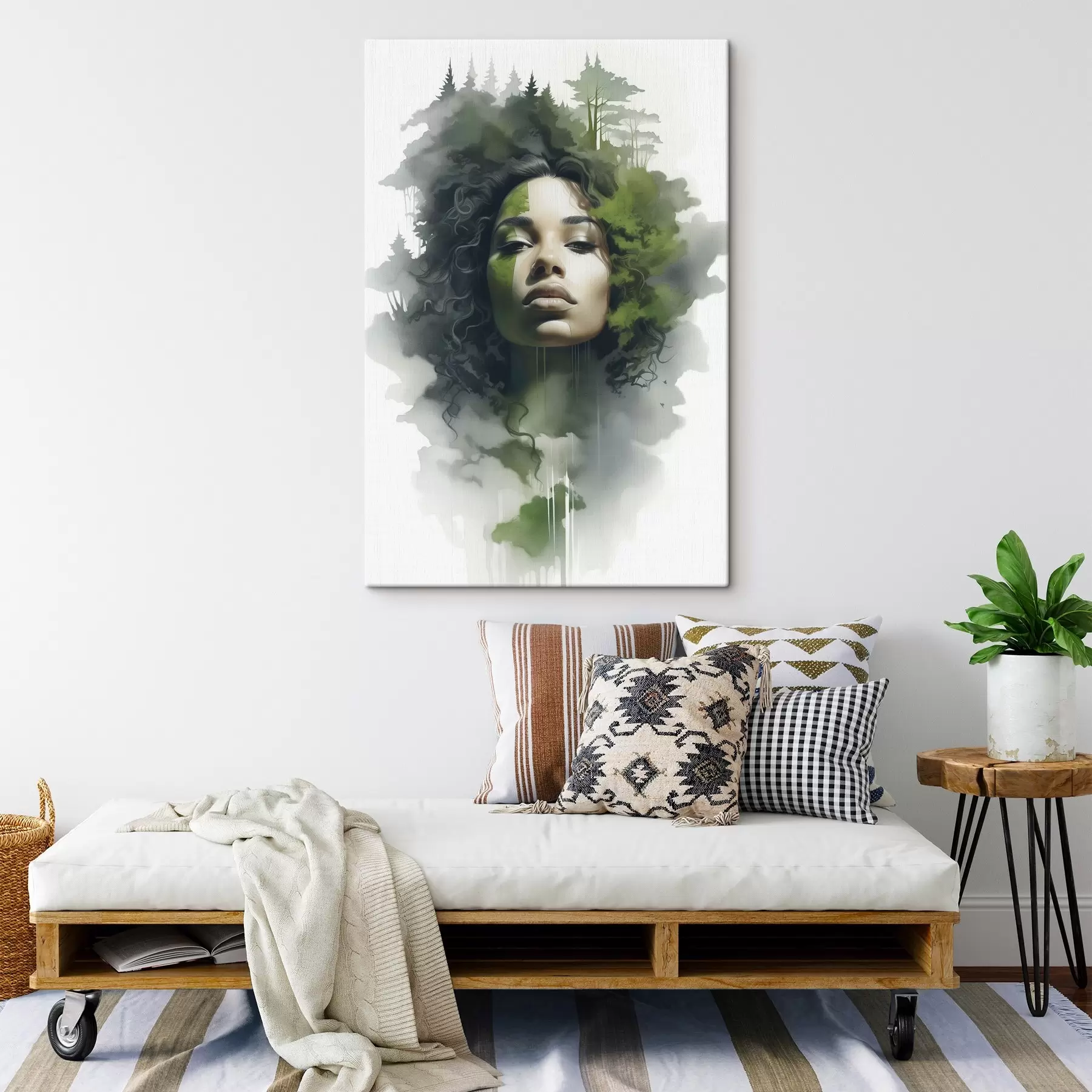 murales de pared Personas, imagen abstracta de un bosque s43260