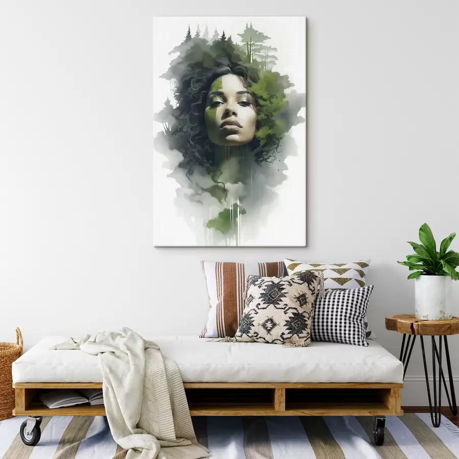 murales de pared Personas, imagen abstracta de un bosque s43260