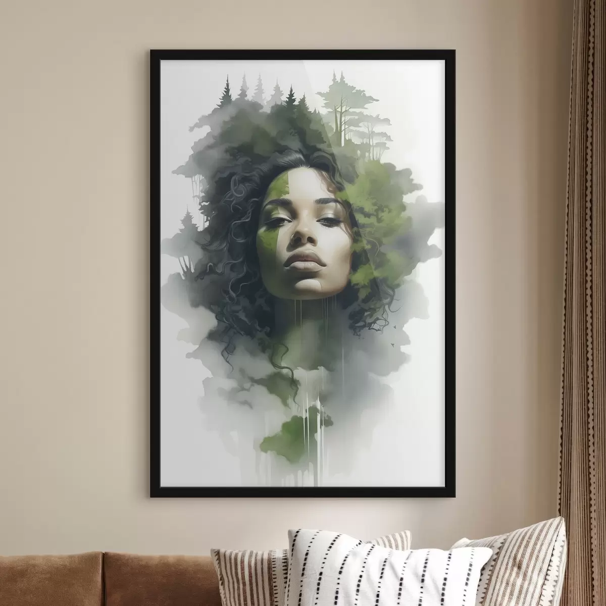 Poster Personas, imagen abstracta de un bosque f43260